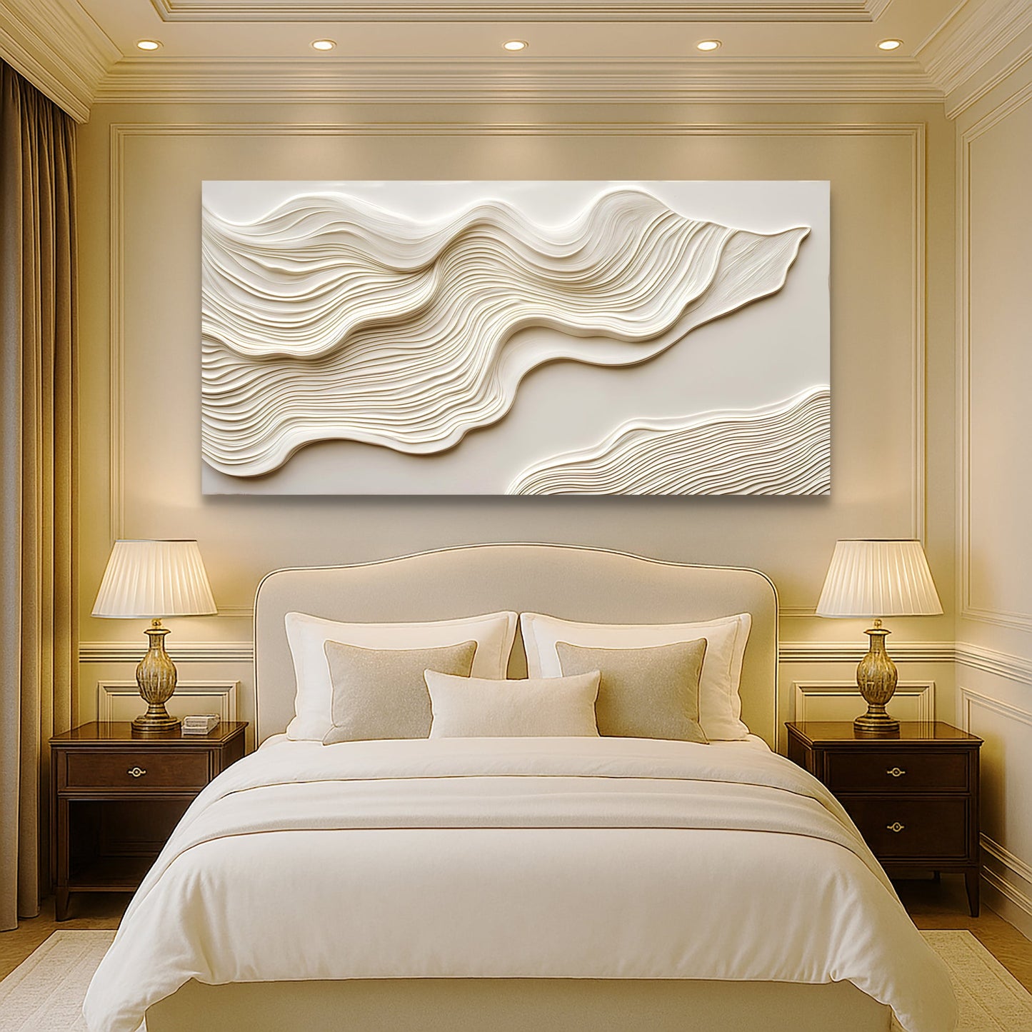 Ivory Impasto Abstract Wall Art