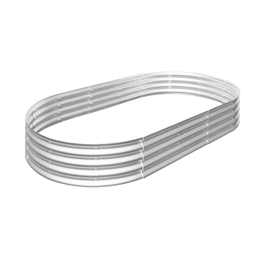 Bedroom Bedding & Decor: Heavy Duty Galvanized Raised Garden Bed Kit for Vegetables, Flowers & Herbs, Rust-Resistant, Silver, 8x4x1ft by Streamdale Furniture