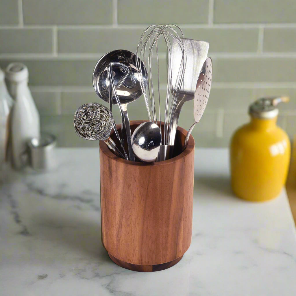Rotating Lazy Susan Utensil Holder