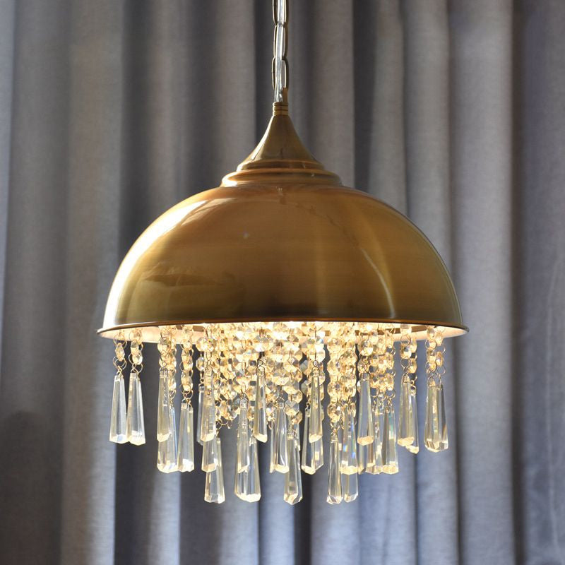 Harlow - Glamorous Industrial Pendant Light with Crystal Accents (1-Light)