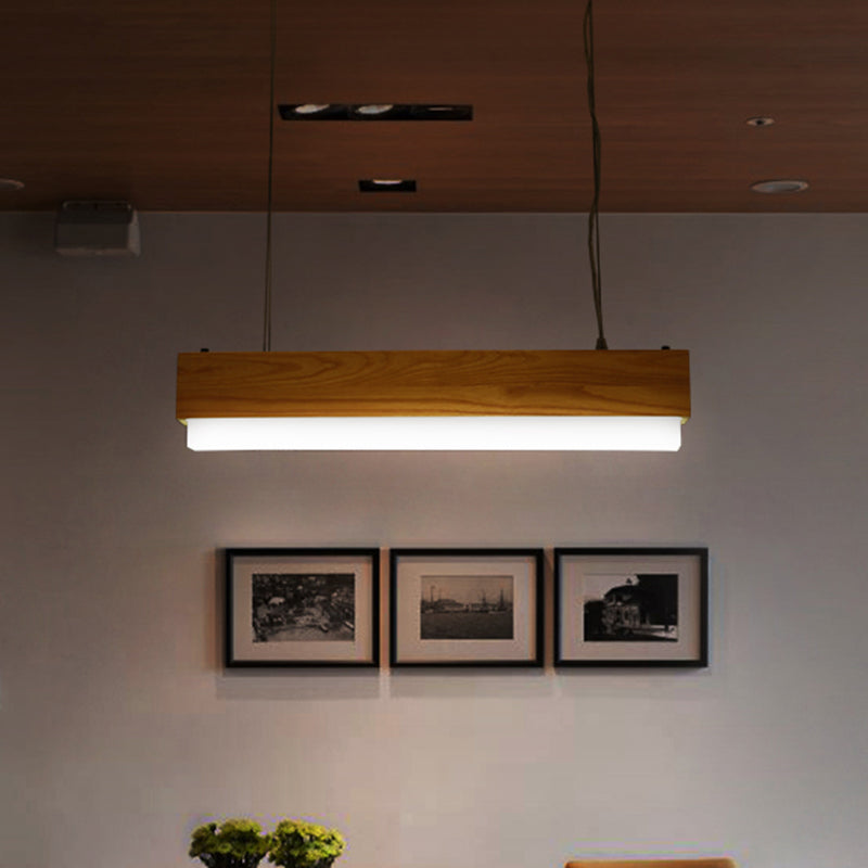 Laila Modern Wood Pendant Light: Warm Elegance for Your Dining Room