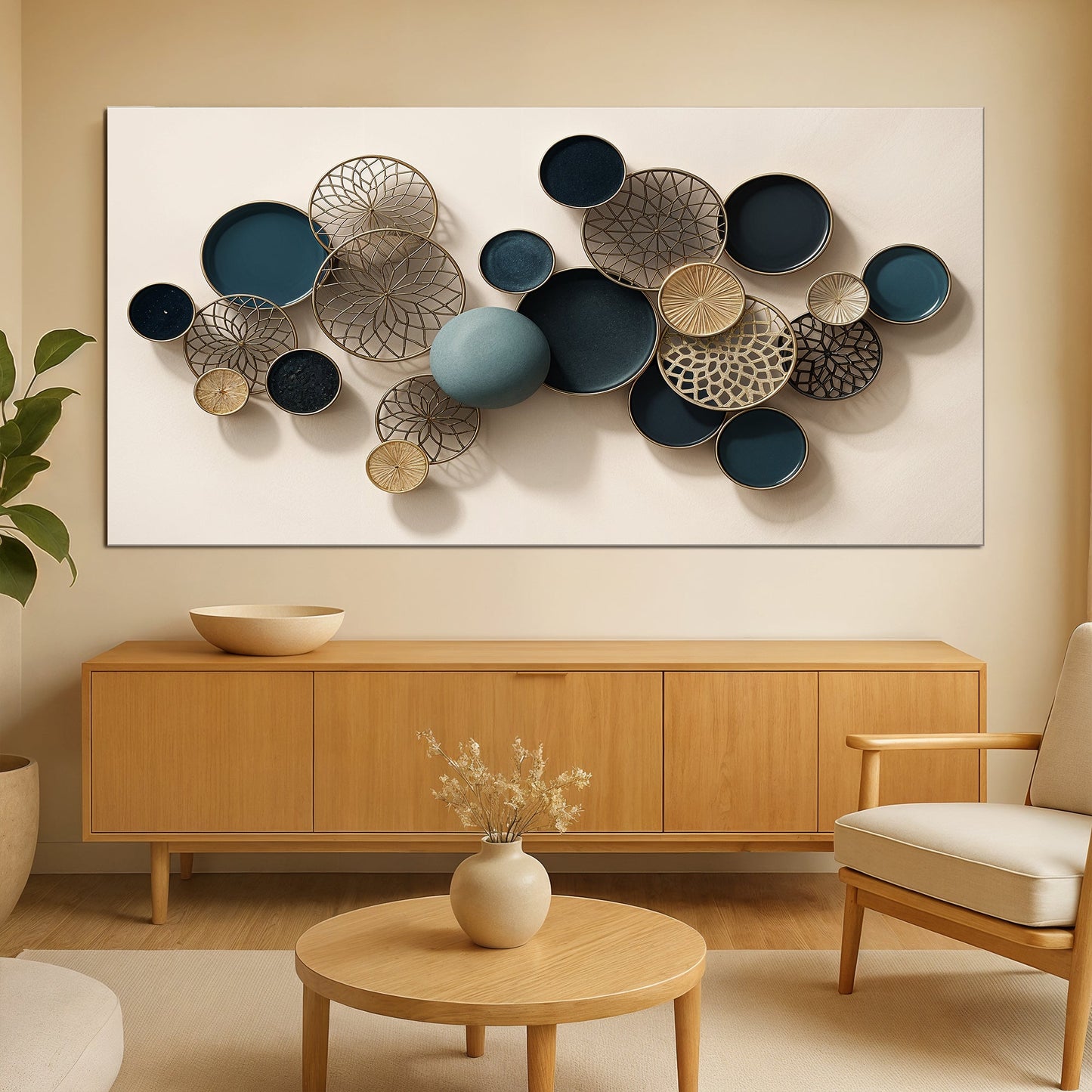 Lotus Leaf Abstract Wall Art