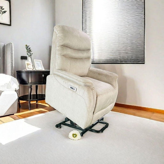 Home Office Accessories: Comfortable electric lift chair, made of high-grade leather, provides full body support and convenient remote control operation, making it an ideal choice for the elderly and those with limited mobili by Streamdale Furniture
