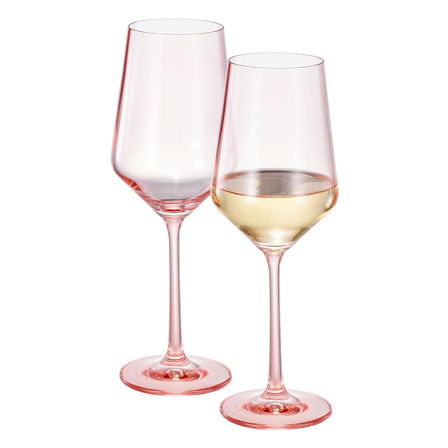 Dining & Tableware: Monet Stemmed Wine Glassware, Pink, Set of 2 by Khen Site