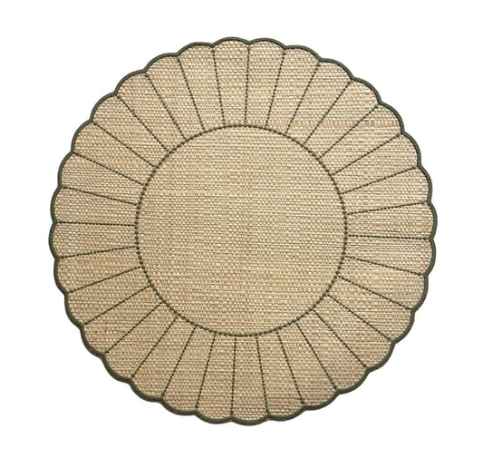 Area Rug: Sunburst Buriti Placemat by Talah Home