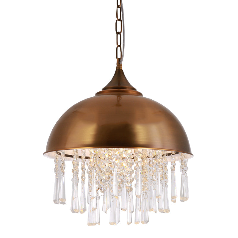 Harlow - Glamorous Industrial Pendant Light with Crystal Accents (1-Light)