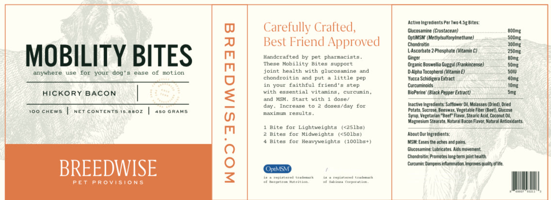 Mobility Bites 100-count jar