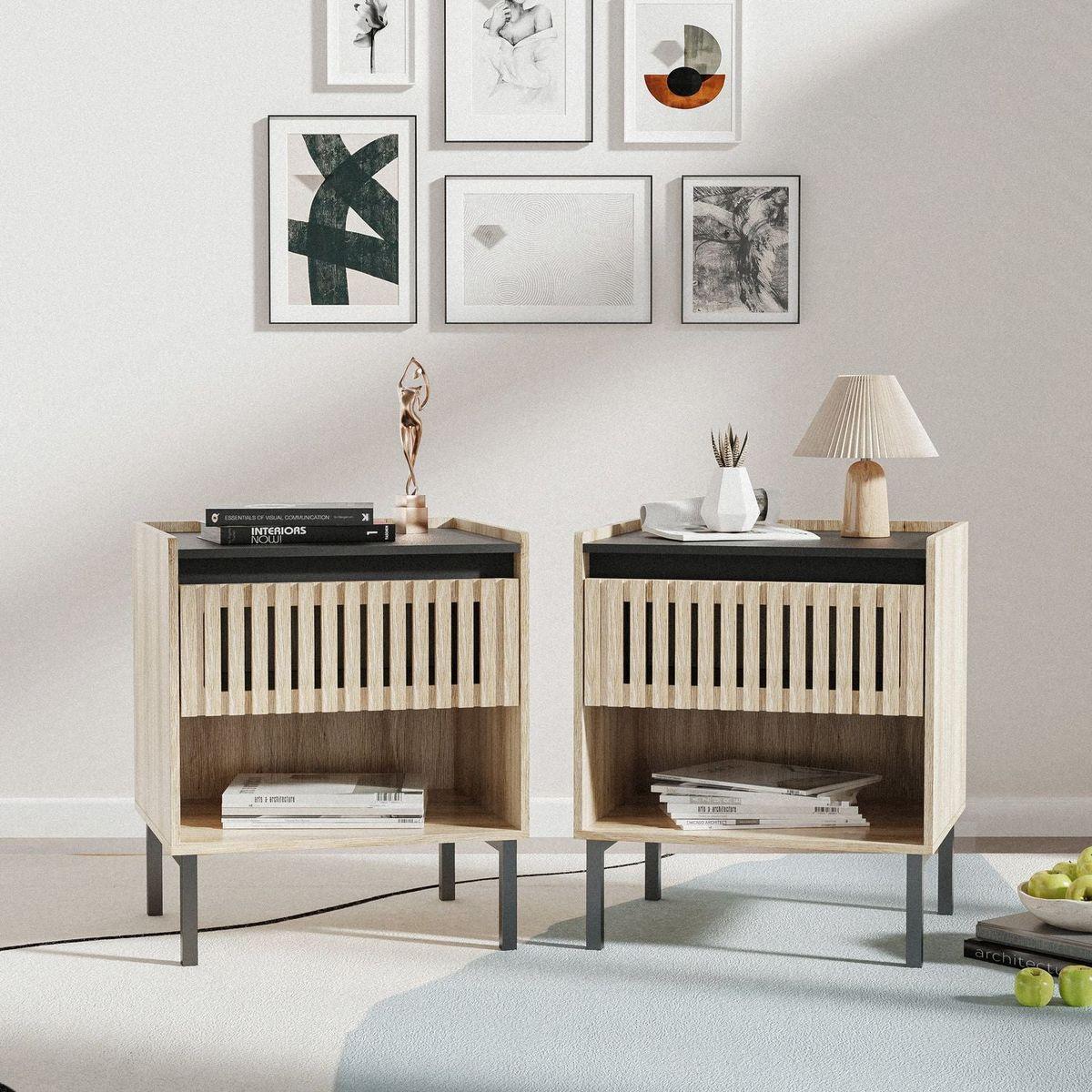 Bedroom Bedding & Decor: Bedside table set 2 by Streamdale Furniture