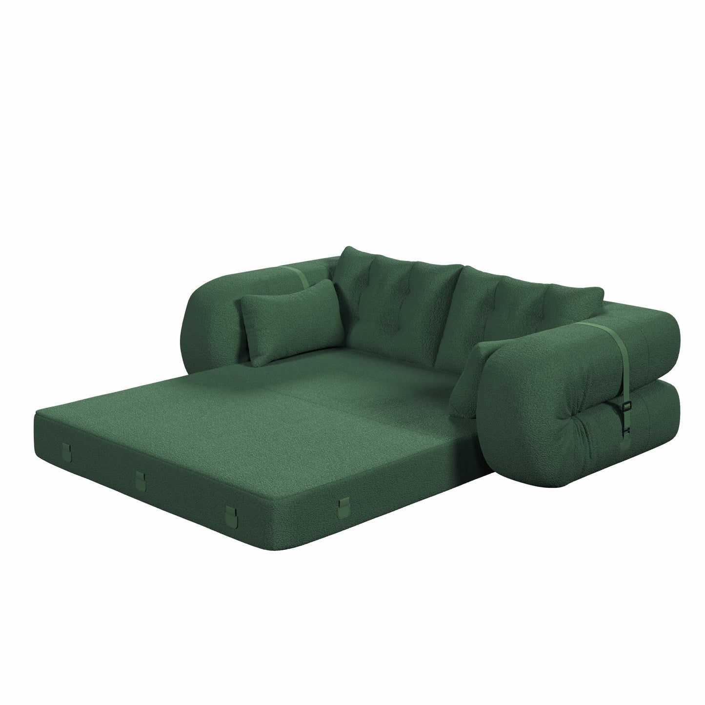 Garden & Outdoor: Human Dog Bed, Lazy Sofa Couch, 78.7 ' Multi-Functional Foldable Sofa Bed, 3-in-1 Teddy Fabric Foam-Filled Sleeper Sofa Bed for Living Room,Guest Bed,Playroom,Green by Streamdale Furniture