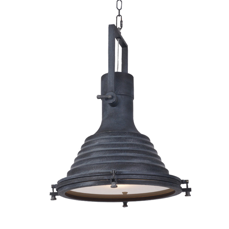 Modern Industrial Ribbed Pendant: A Striking Addition to Your Space