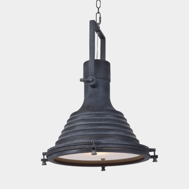 Modern Industrial Ribbed Pendant: A Striking Addition to Your Space