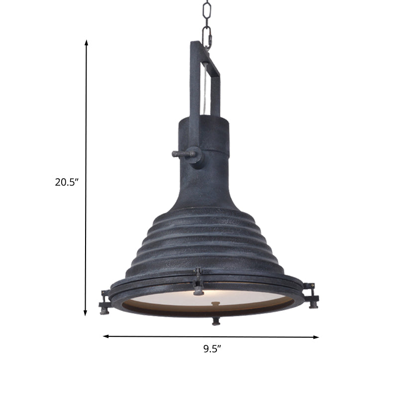 Modern Industrial Ribbed Pendant: A Striking Addition to Your Space