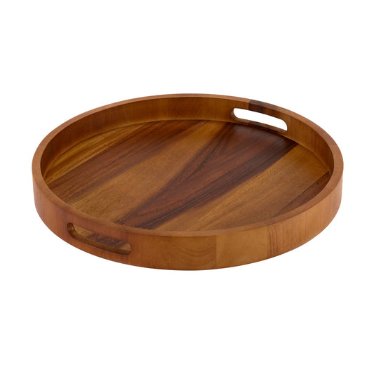 Round Serving Trays - Solid Bottom