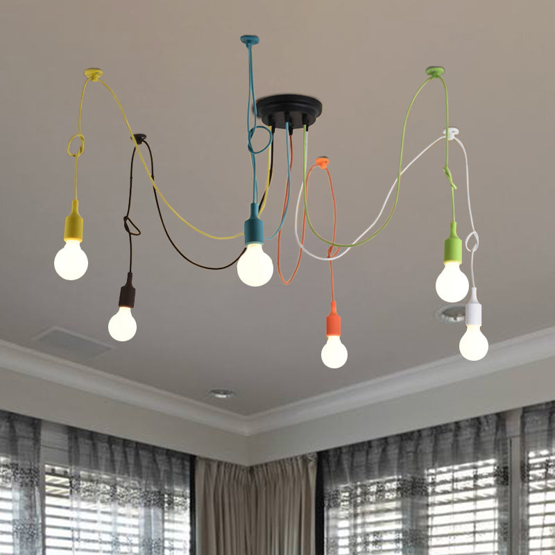 Illuminate Your Space with Industrial Flair: The Multi-Light Swag Pendant Light
