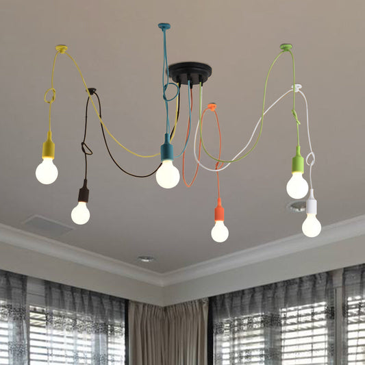 Illuminate Your Space with Industrial Flair: The Multi-Light Swag Pendant Light
