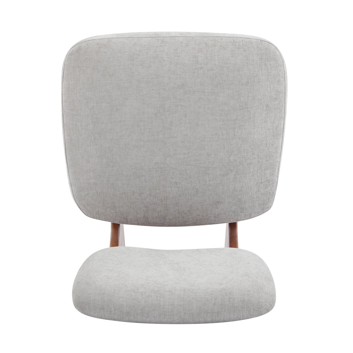 [Set of 2] Modern Lounge Chair with Polyester Upholstery, Sturdy Wood Base With Walnut Finish, Minimalist and Stylish Accent Seating for Living Room, Bedroom, or Office