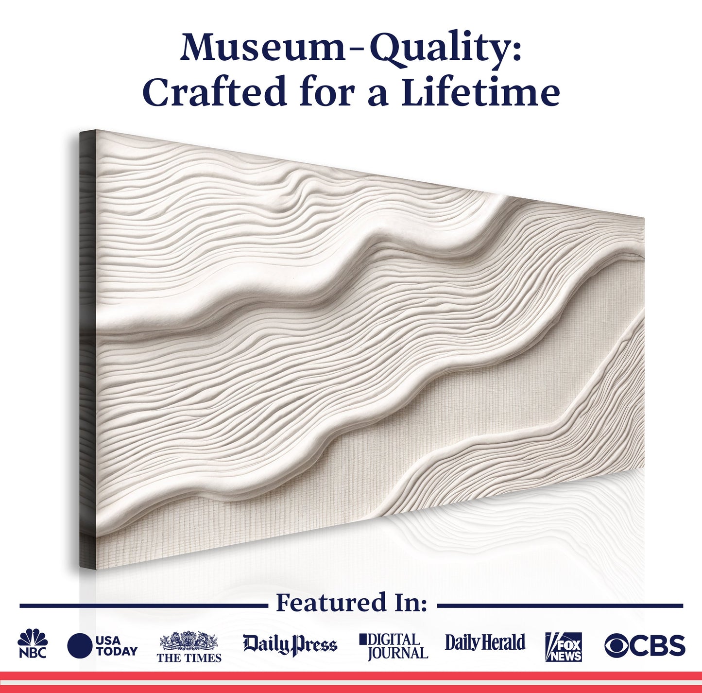 Ivory Impasto Abstract Wall Art II