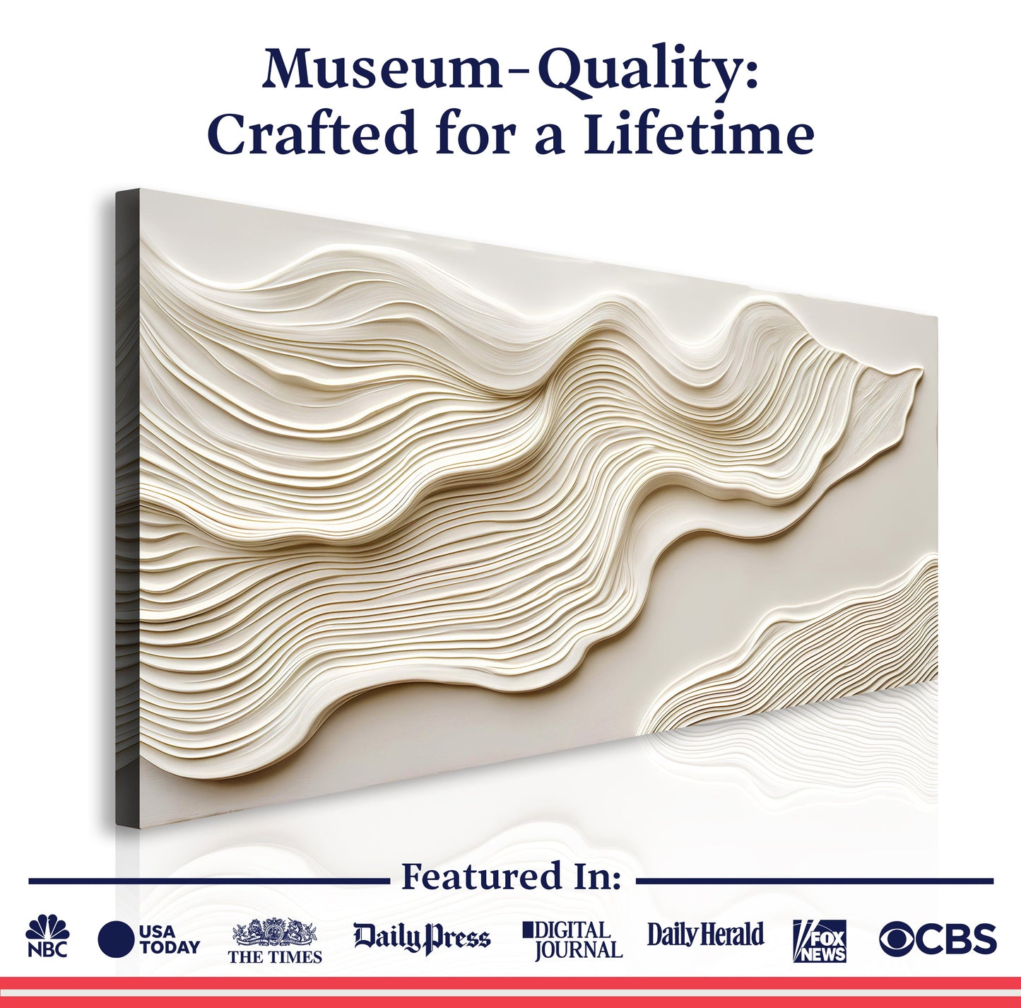 Ivory Impasto Abstract Wall Art