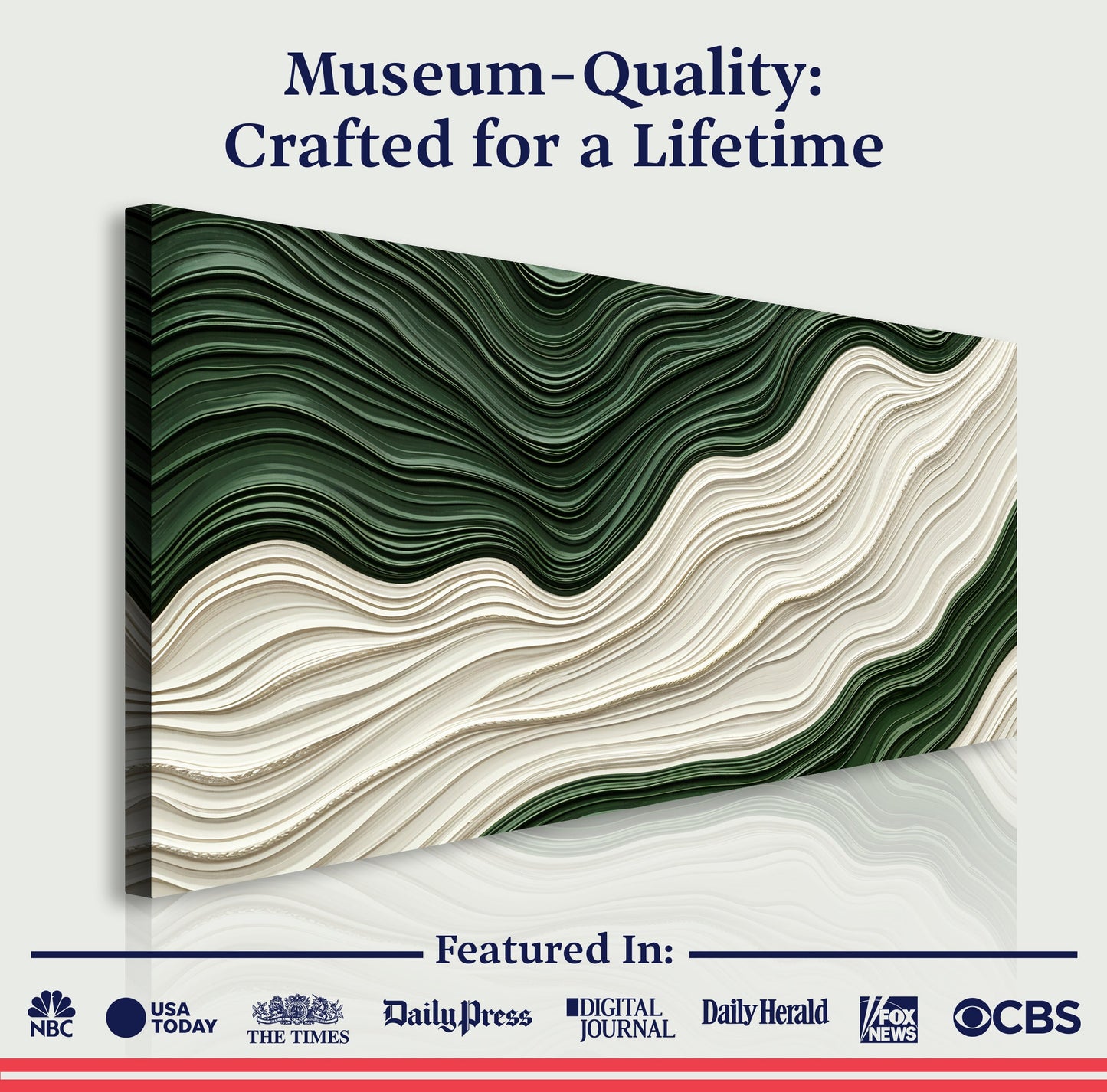 Green Rivers Abstract Wall Art VIII