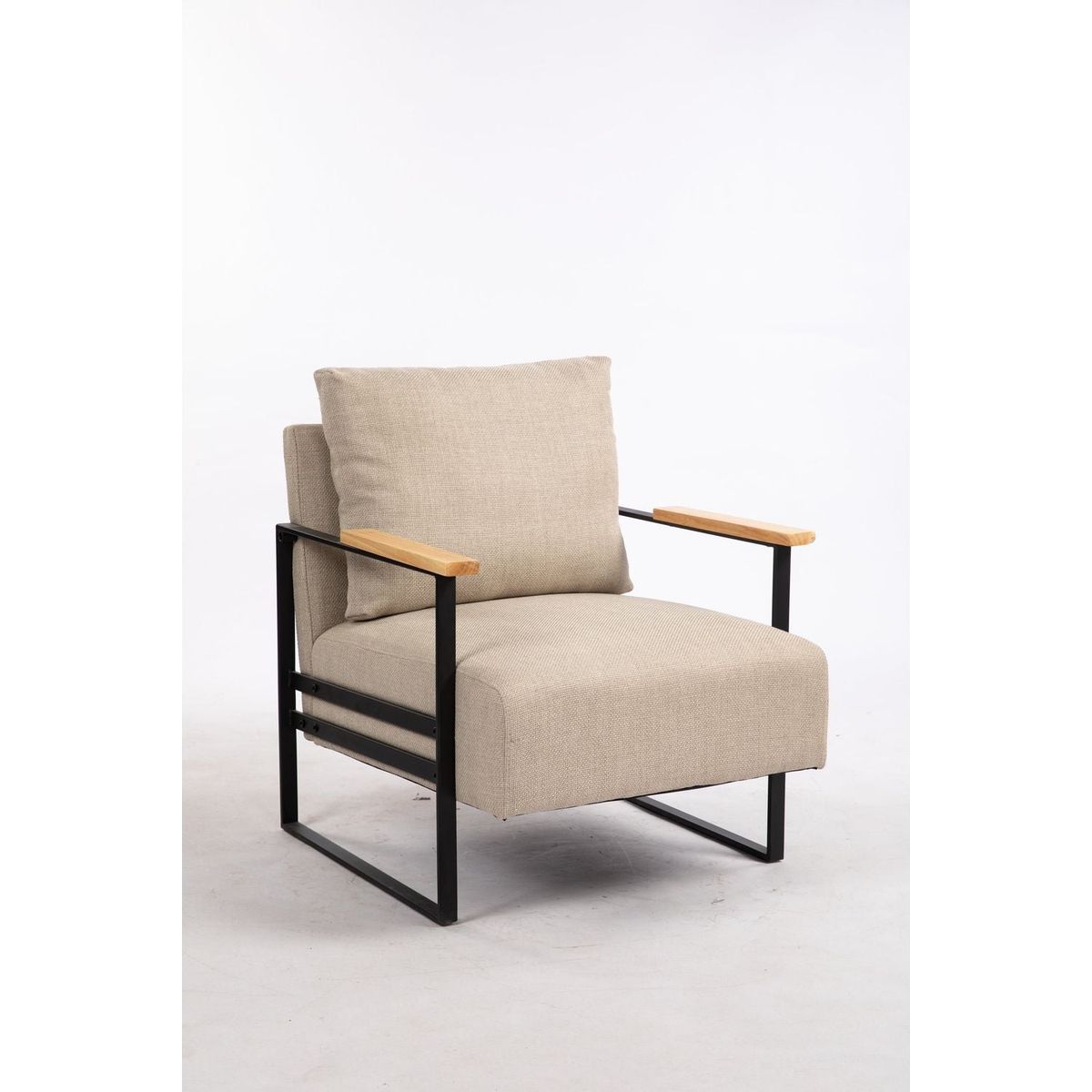 Bedroom Bedding & Decor: Leather Accent Chair Guest Chair for Living Room, Mid Century Armchair for Bedroom by Streamdale Furniture