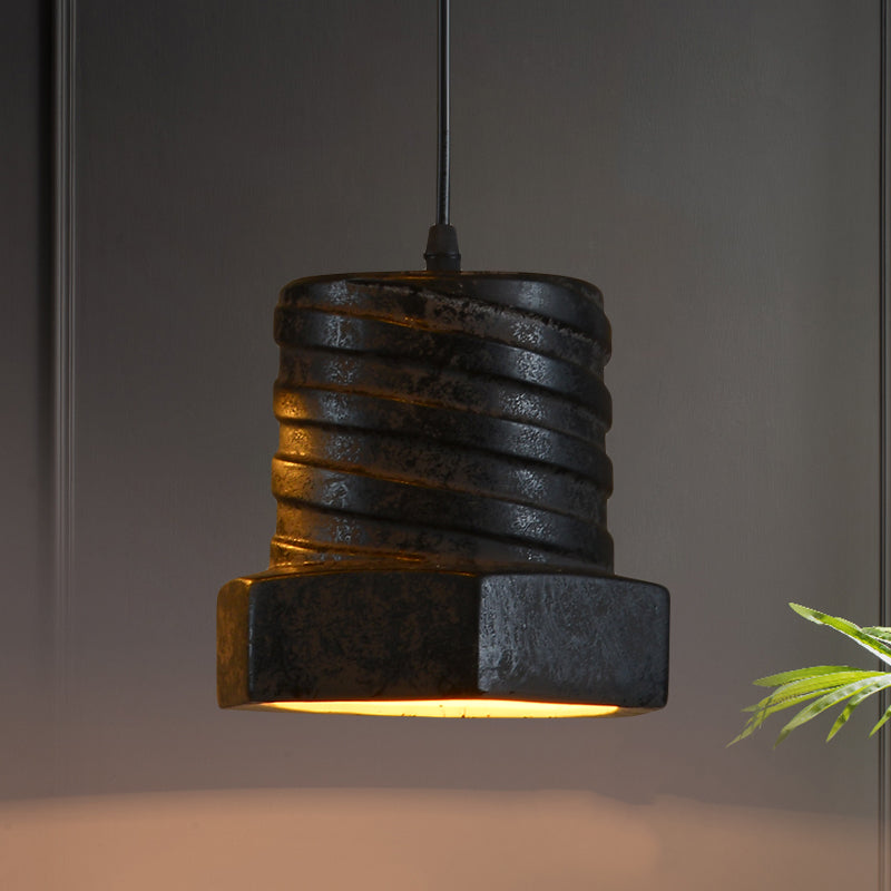 Grace's 1-Light Ceramic Pendant Lamp - Contemporary Black Hanging Light for Dining Room