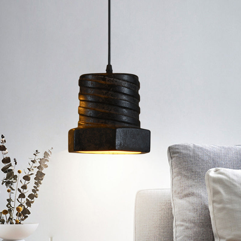 Grace's 1-Light Ceramic Pendant Lamp - Contemporary Black Hanging Light for Dining Room