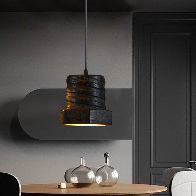 Grace's 1-Light Ceramic Pendant Lamp - Contemporary Black Hanging Light for Dining Room