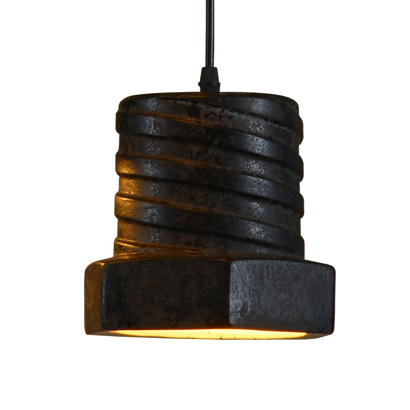 Grace's 1-Light Ceramic Pendant Lamp - Contemporary Black Hanging Light for Dining Room