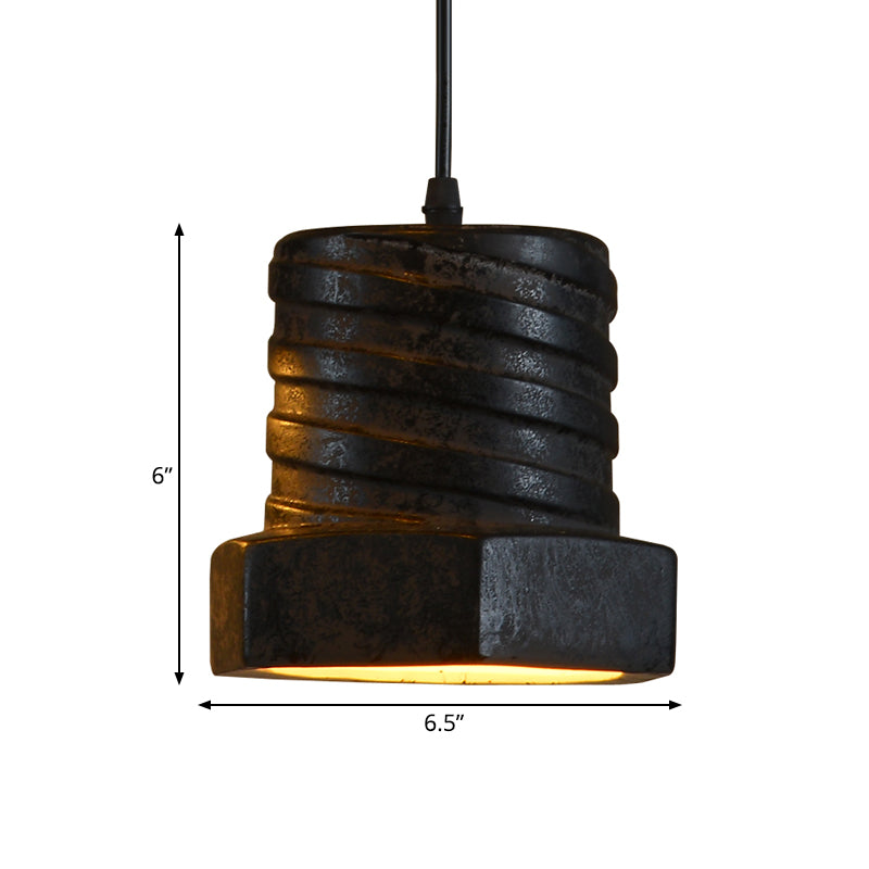 Grace's 1-Light Ceramic Pendant Lamp - Contemporary Black Hanging Light for Dining Room