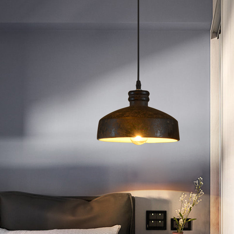 Grace's 1-Light Ceramic Pendant Lamp - Contemporary Black Hanging Light for Dining Room