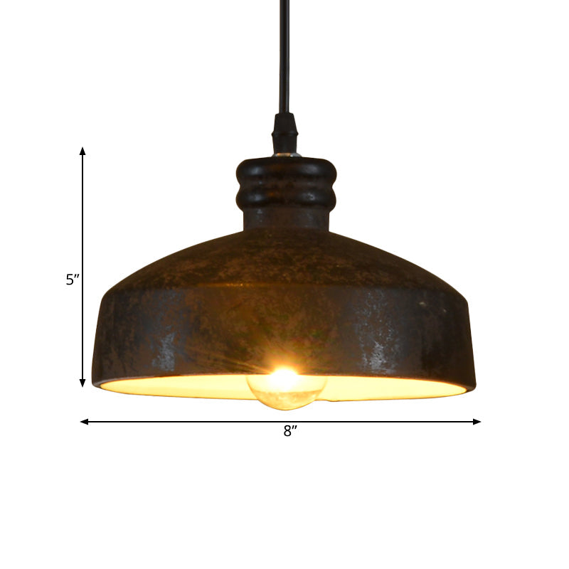 Grace's 1-Light Ceramic Pendant Lamp - Contemporary Black Hanging Light for Dining Room
