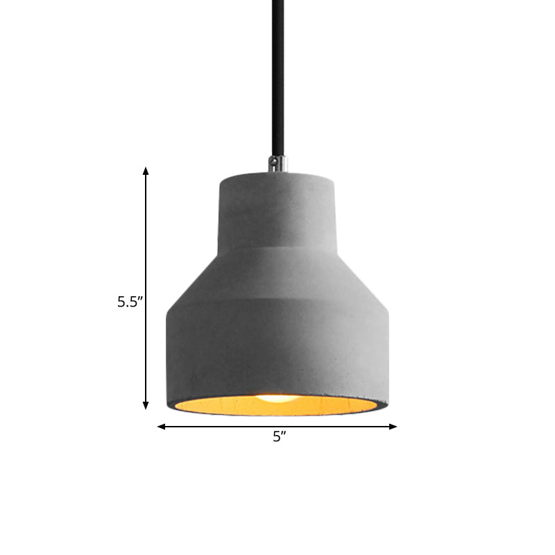 Hadley Industrial Pendant Lamp: Grey Cement Dome for Vintage Charm