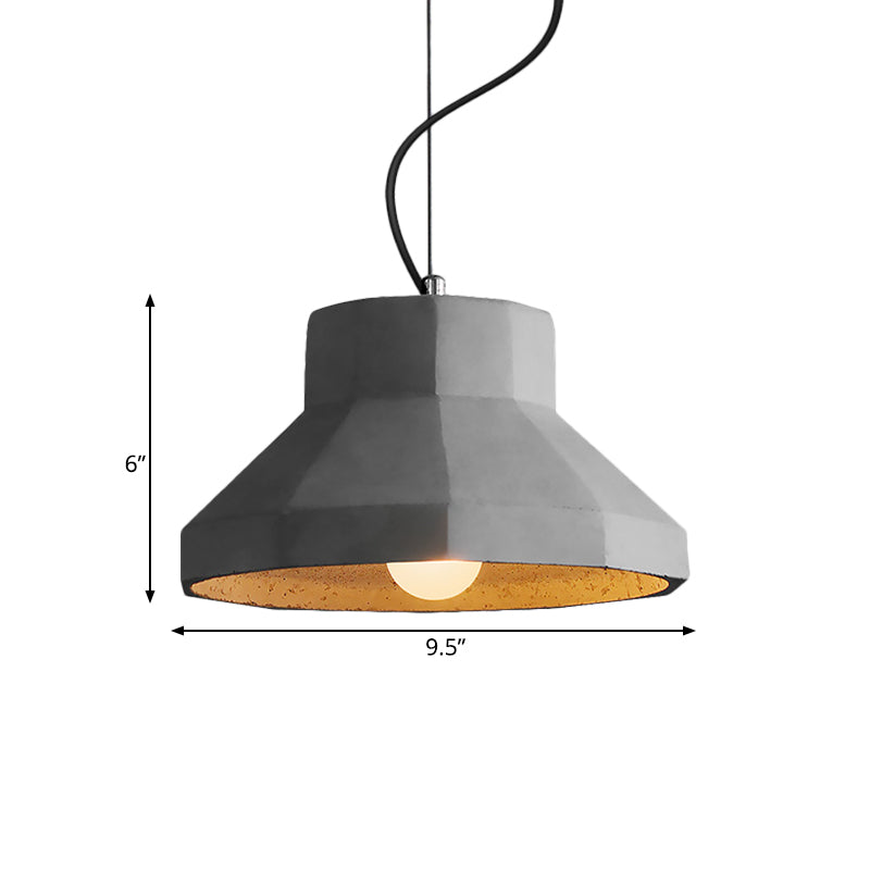 Hadley Industrial Pendant Lamp: Grey Cement Dome for Vintage Charm