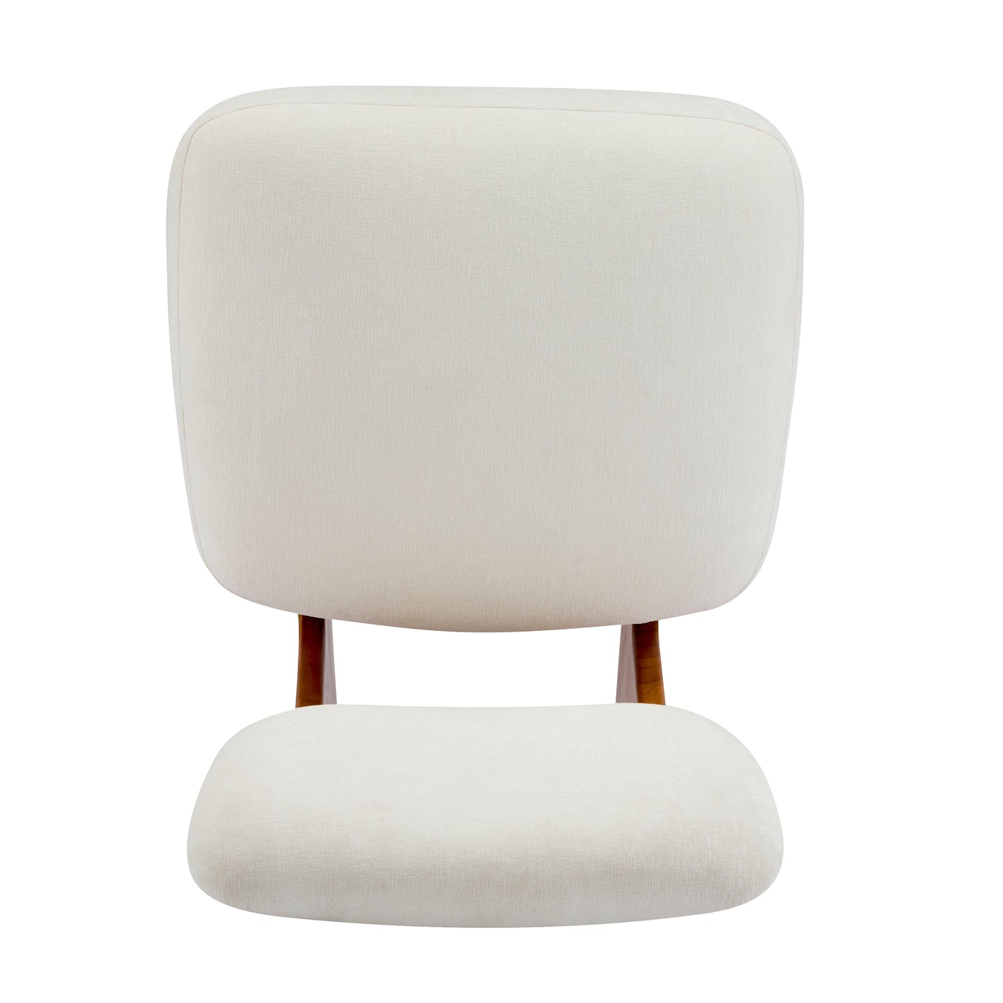 [Set of 2] Modern Beige Lounge Chair with Polyester Upholstery, Sturdy Wood Base With Natural Finish, Minimalist and Stylish Accent Seating for Living Room, Bedroom, or Office