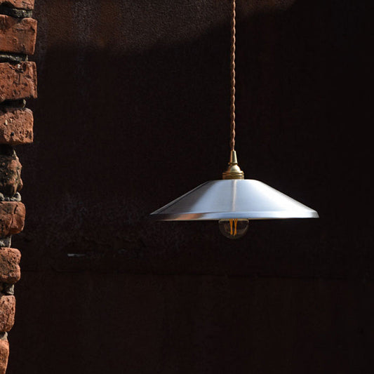 Liam's Industrial Pendant - Silver Saucer Garage Light