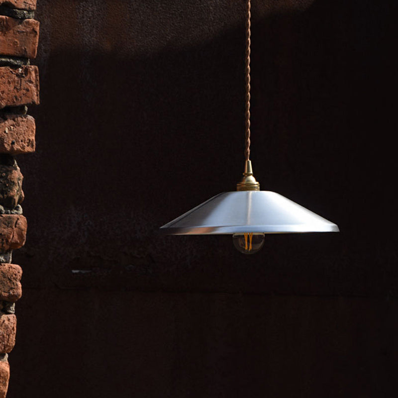 Liam's Industrial Pendant - Silver Saucer Garage Light