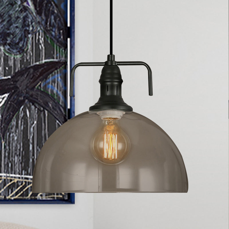 Hope Industrial Pendant: Modern Simplicity with Clear Glass (Black Finish)