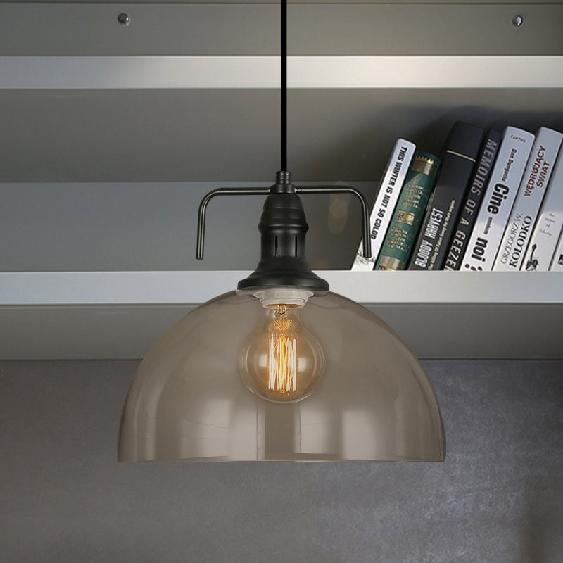 Hope Industrial Pendant: Modern Simplicity with Clear Glass (Black Finish)