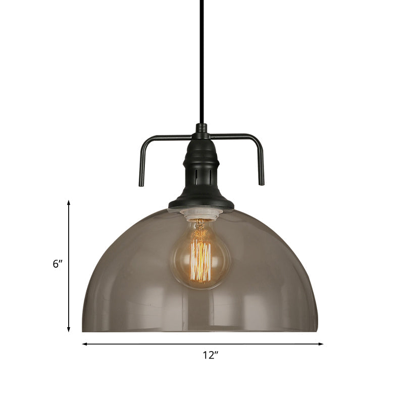 Hope Industrial Pendant: Modern Simplicity with Clear Glass (Black Finish)