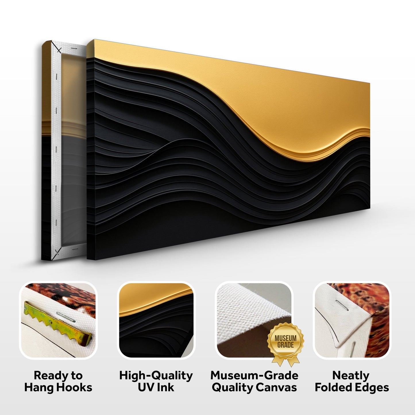 Black And Gold Minimalist Abstract VI