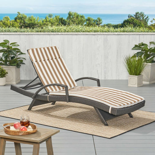 Garden & Outdoor: 52005.00CUSH-BRW (2PCS)Salem Outdoor Chaise Lounge Cushion (Without Chaise Lounge) by Streamdale Furniture