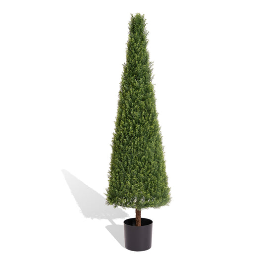 Outdoor Living: Tree Artificial Boxwood Topiary Tree Plant Potted Trees Decorations For Indoor Living Room Outdoor 150cm 1pcs/set by Streamdale Furniture