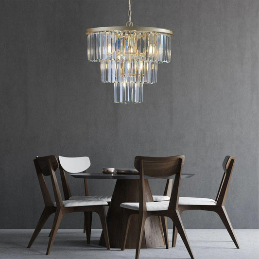 Smart Light Bulb: Gold Luxury Crystal Chandelier Modern Chandeliers Lights by Streamdale Furniture