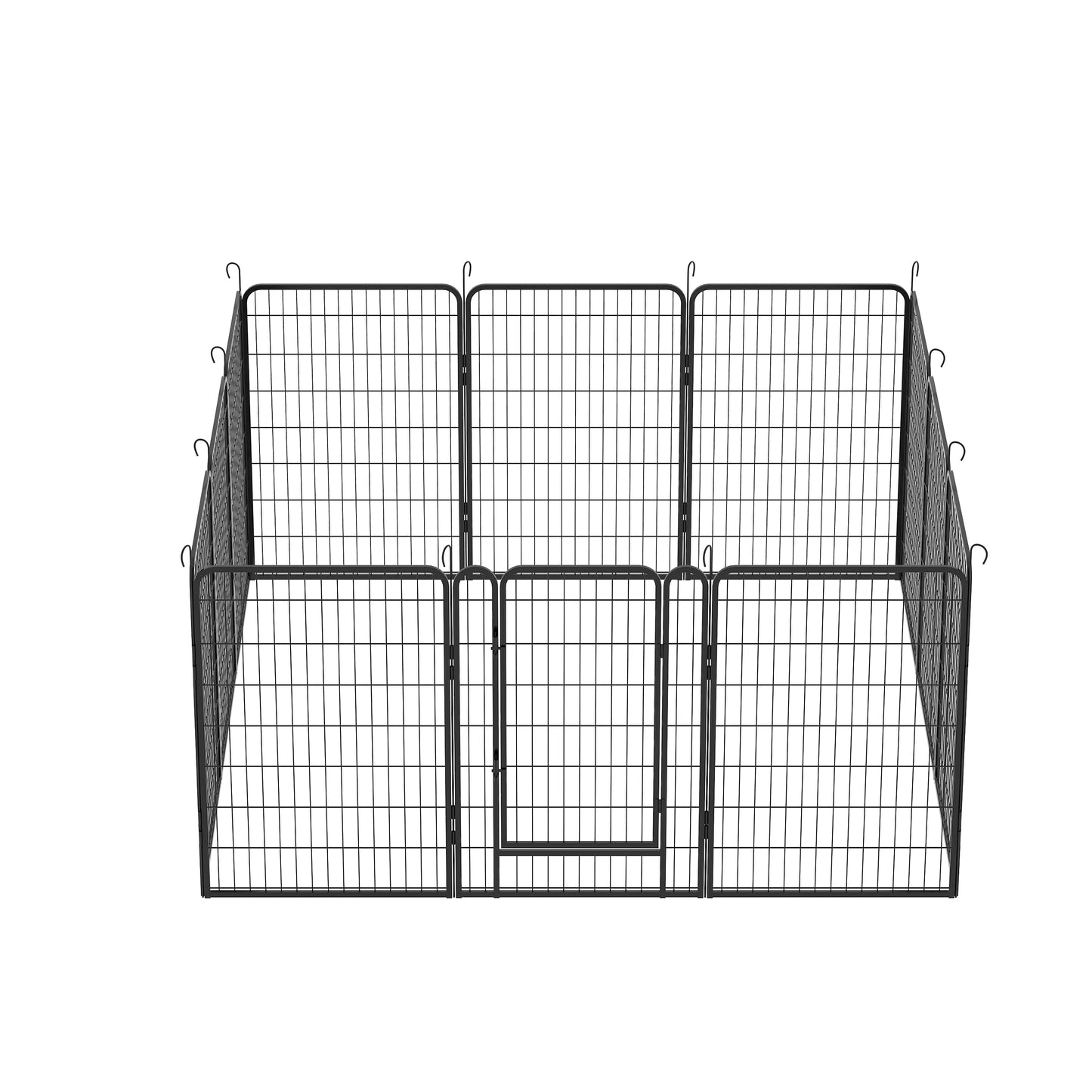 12 Panels Heavy-Duty Metal Playpen with Door, 39.37' H Dog Fence Pet Exercise Pen for Outdoor, Indoor