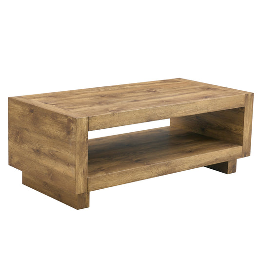 Kitchen Tools & Cookware: A Modern Minimalist MDF Natural Wood-Colored Rectangular Coffee Table Measuring 47.2*23.6*18 Inches Embodies the Simple Charm of Mid-Century Aesthetics, Adding A Touch of Elegance to Your Living Room by Streamdale Furniture