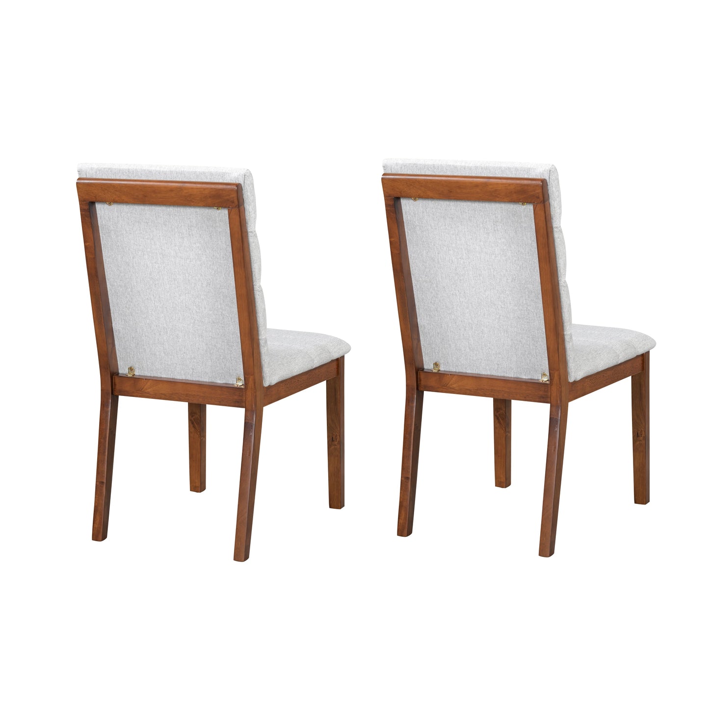 Walnut & Tufted Upholstery Modern Dining Chairs Set of 2 – Stylish Comfort for Every Space