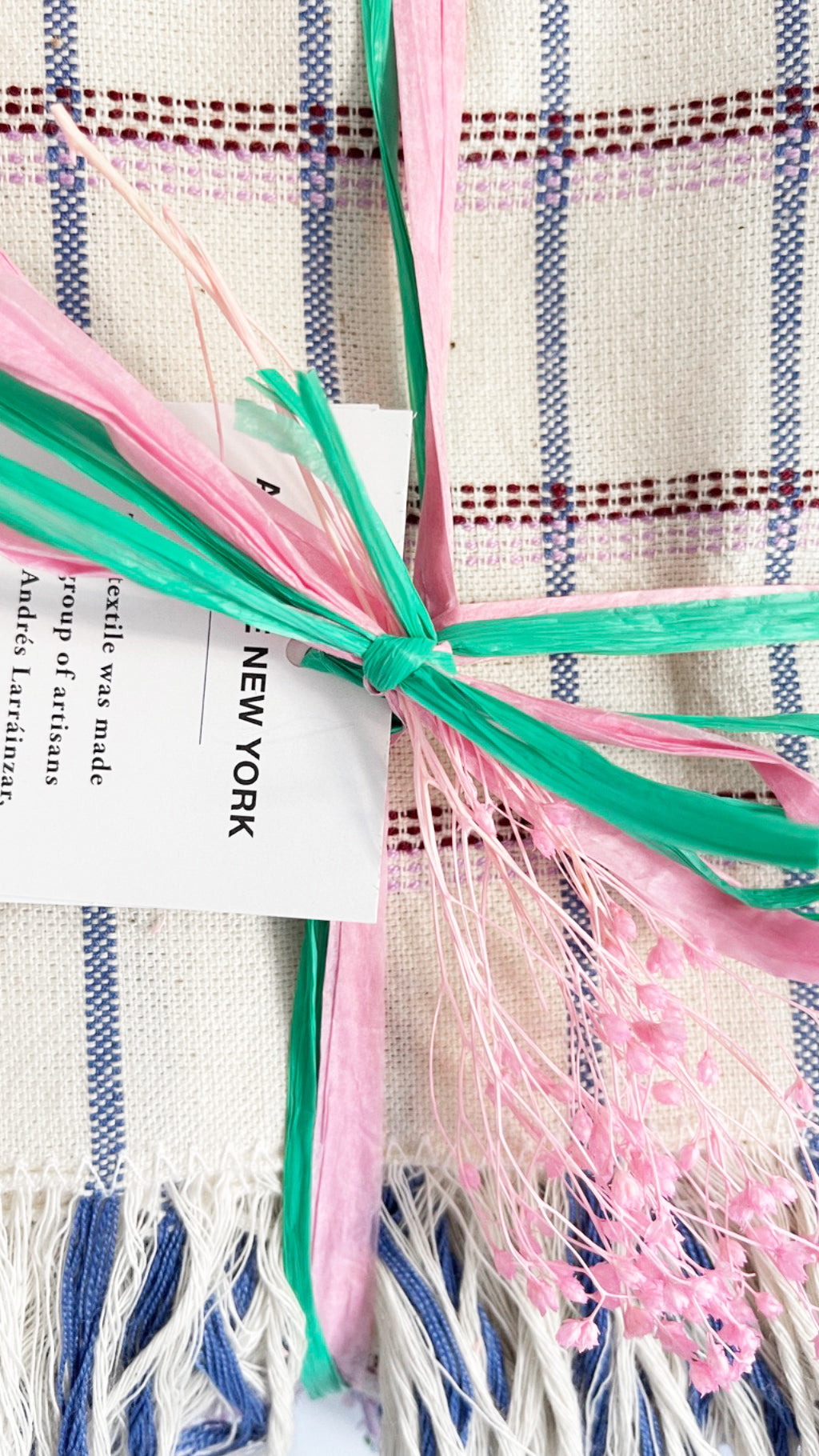 San Lucas Plaid White Kitchen Towel