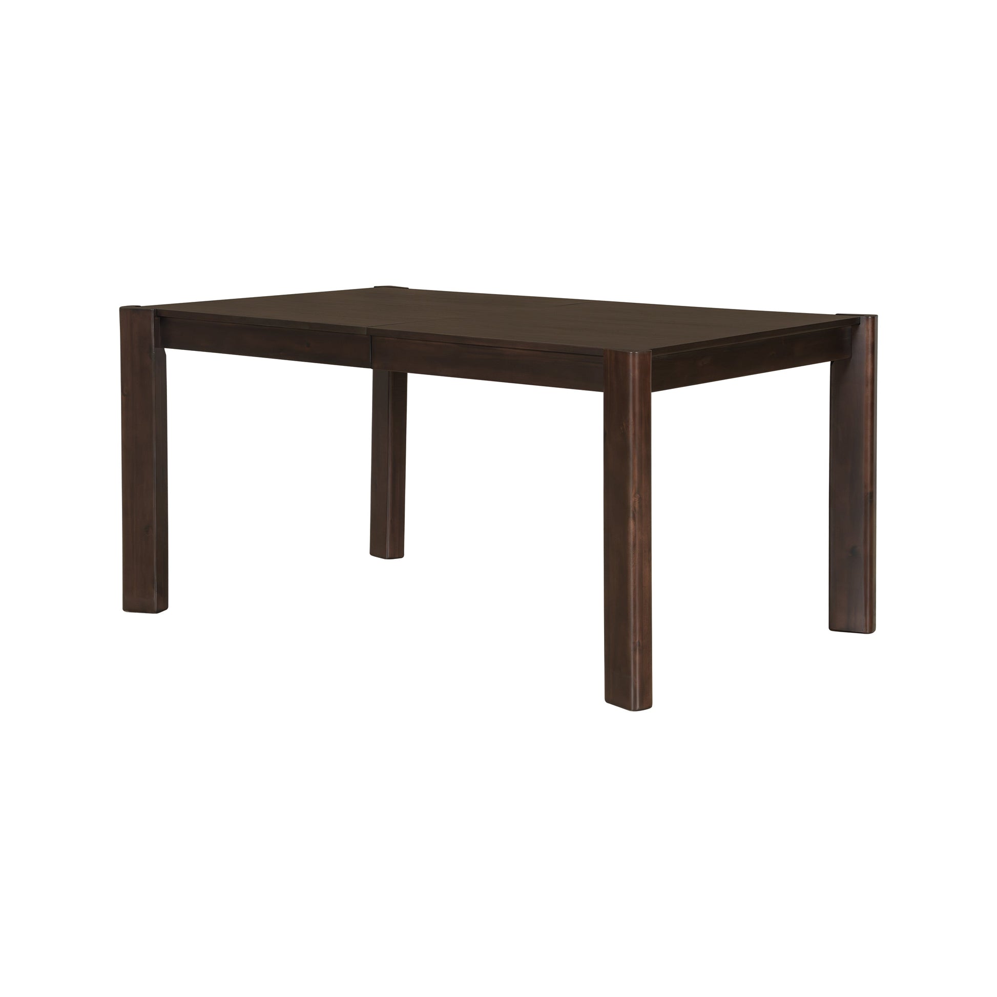 Dining & Tableware: Expandable Farmhouse Modern Solid Wood Dining Table – Space-Saving Design in Walnut(59' to 73') by Streamdale Furniture