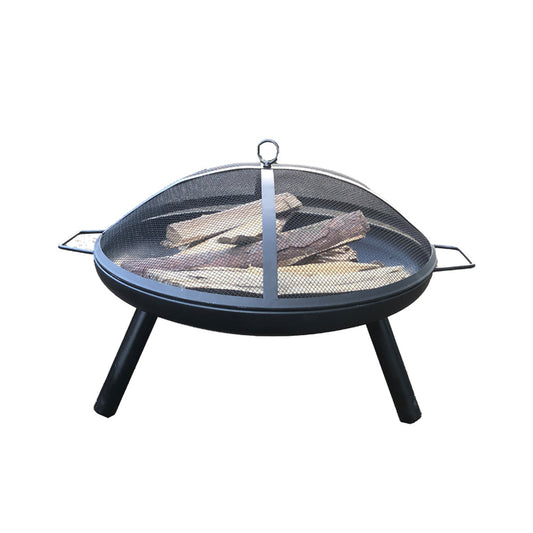 Garden & Outdoor: Fireplace Portable Fire Pit Grill Fire Pit Backyard Party Stove Round by Streamdale Furniture