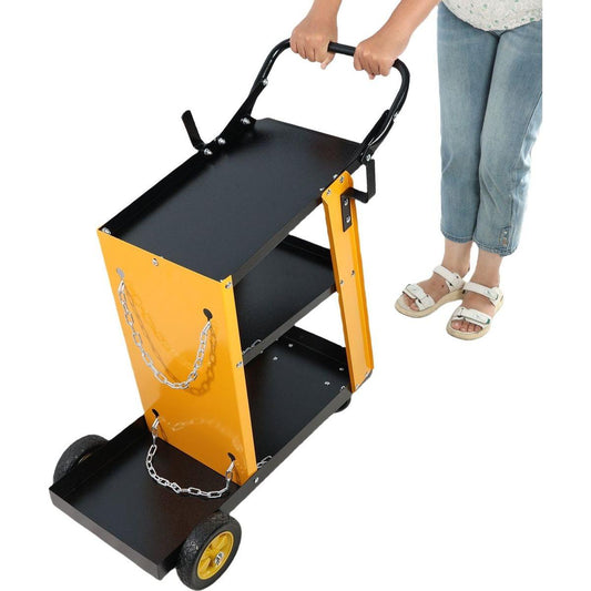 Kitchen Tools & Cookware: Multi Function 3 tier Welding Cart. gas bottle and accessory storage.Welding Heavy Duty Cart for Tig Mig Welder and Plasma Cutter with Upgrade Handles and Increase Storage Space Tank Storage by Streamdale Furniture